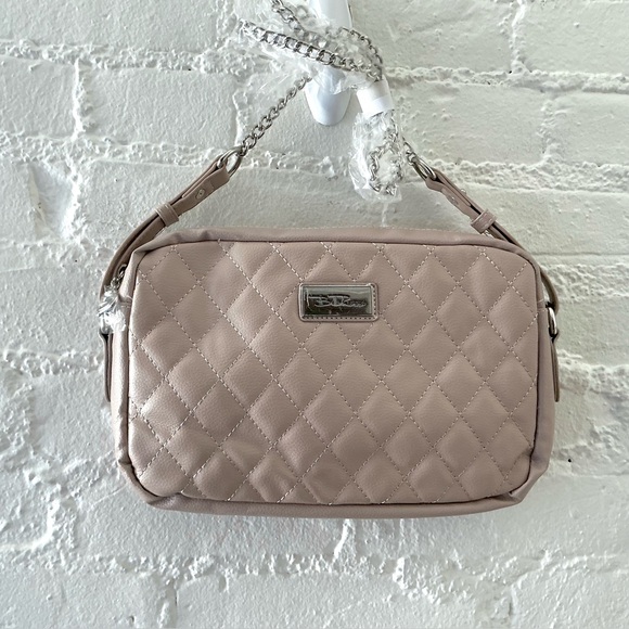 Bella Russo Handbags - Bella Russo Quilted Handbag Purse Beige Chain Handle Vacation Travel Casual New